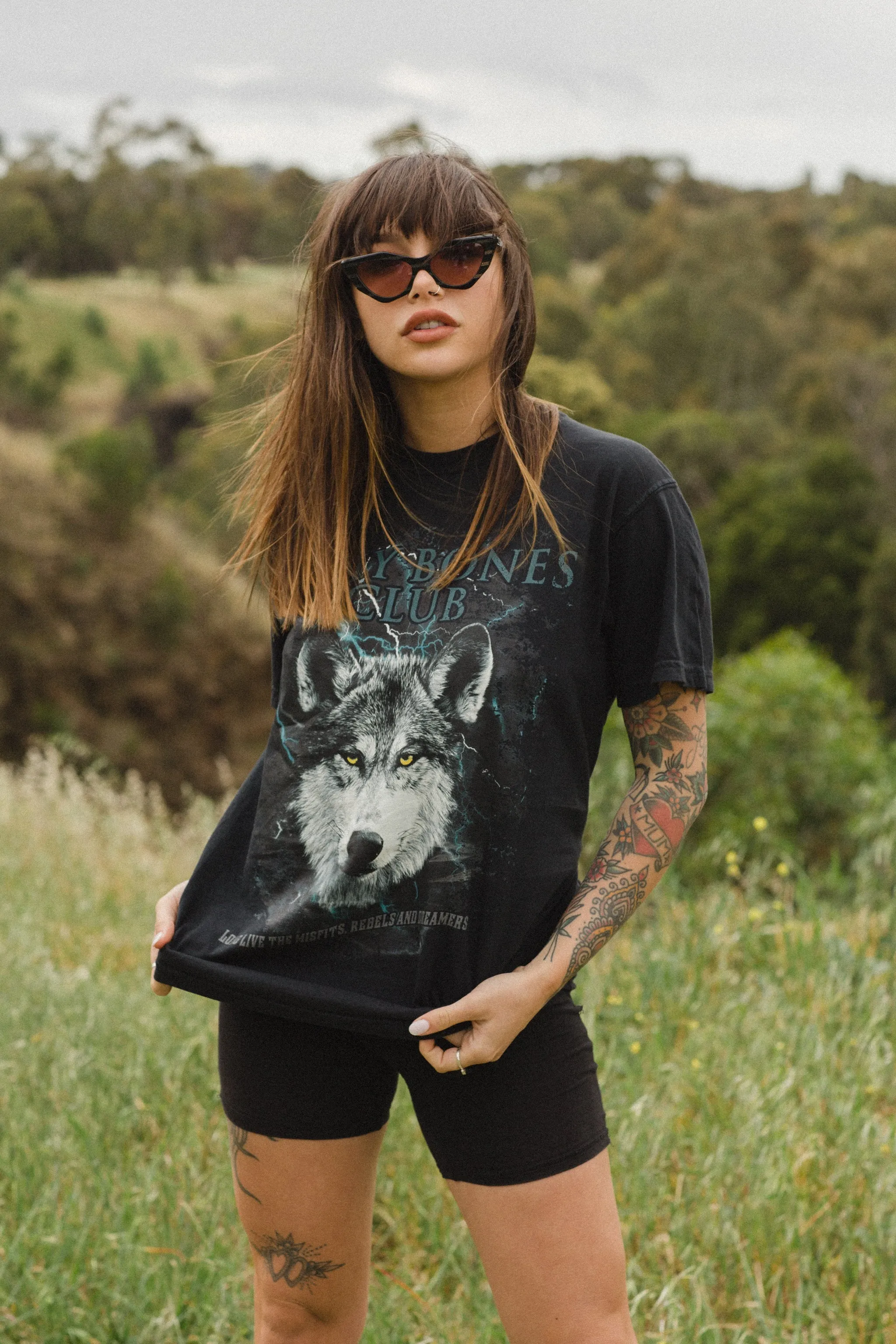 Wolf Pack Tee - Vintage Black