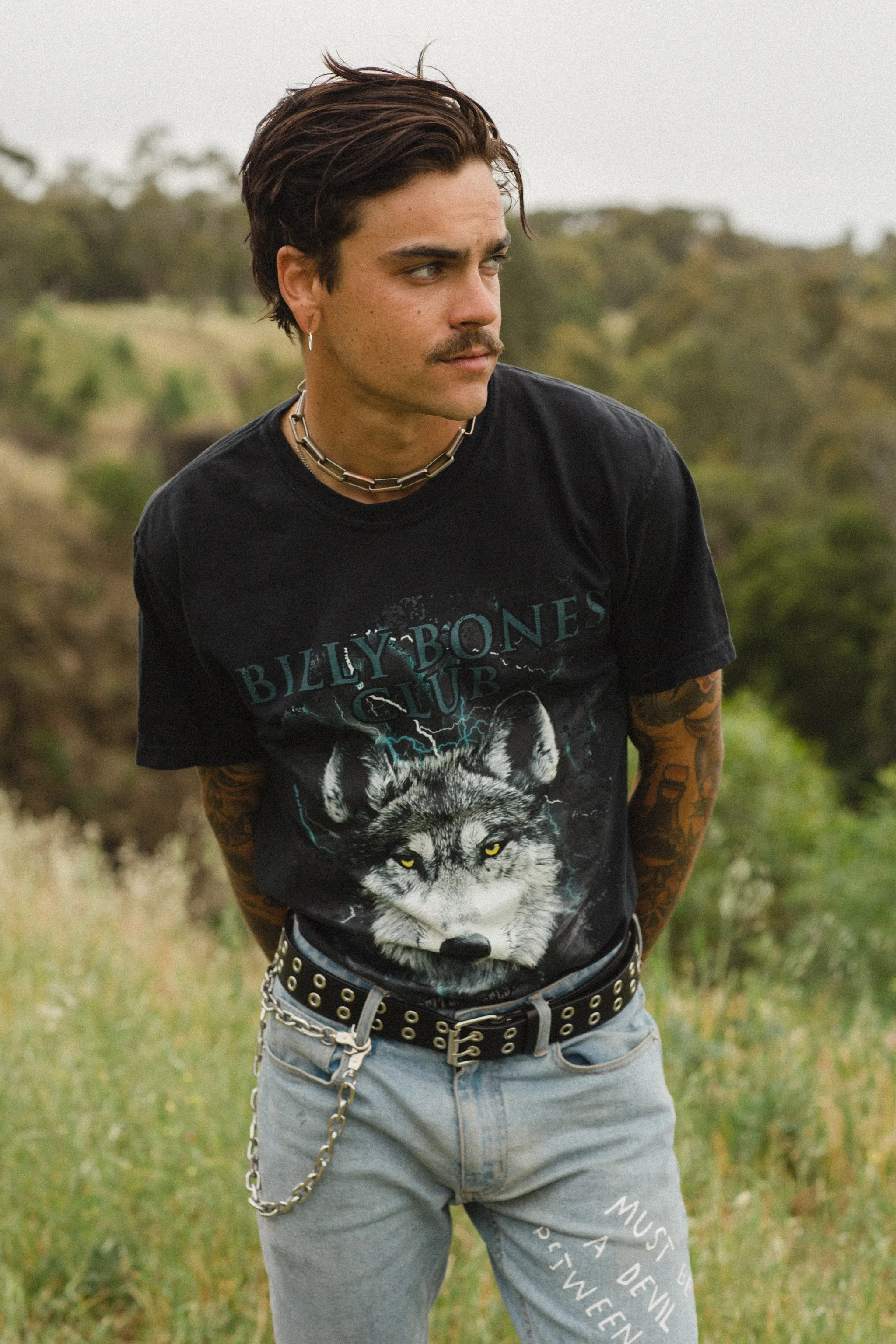 Wolf Pack Tee - Vintage Black