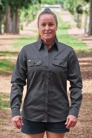 Women's Swoopy Bois Undercover Mutter Full Button Workshirt